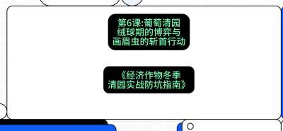 第6节：【葡萄清园】绒球期的博弈与画眉虫的&ldquo;斩首行动&rdquo;，课程：《经济作物冬季清园&middot;实战防坑指南》#识农AI